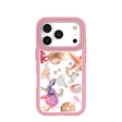 Clear Aqua Dreams iPhone 17 Pro Case With Petal Pink Ridge (MagSafe included)