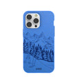 Electric Blue Backcountry Ski iPhone 14 Pro Max Case