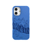 Electric Blue Backcountry Ski iPhone 16 Case