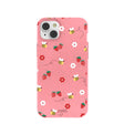 Bubblegum Pink Bees n Berries iPhone 14 Plus Case