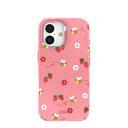 Bubblegum Pink Bees n Berries iPhone 17 Case
