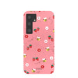 Bubblegum Pink Bees n Berries Samsung Galaxy S24 Case