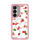 Clear Berry Pink Samsung Galaxy S26 Case With Petal Pink Ridge (Magnetic Charging included)