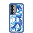 Clear Blue Chrome Samsung Galaxy S26 Case With True Blue Ridge (Magnetic Charging included)