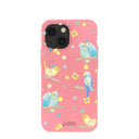 Bubblegum Pink Budgie Daydream iPhone 13 Mini Case