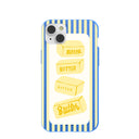 Electric Blue Butter Bars iPhone 14 Plus Case