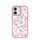 Clear Butterfly Effect iPhone 17 Case With Petal Pink Ridge (MagSafe included)