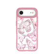 Clear Butterfly Effect iPhone Air Case With Petal Pink Ridge (MagSafe included)