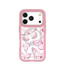 Clear Butterfly Effect iPhone 17 Pro Case With Petal Pink Ridge (MagSafe included)