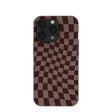 Chocolate Brown Cafe Check iPhone 13 Pro Case