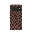 Chocolate Brown Cafe Check Google Pixel 10/10 Pro Case