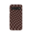 Chocolate Brown Cafe Check Google Pixel 8a Case