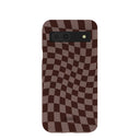 Chocolate Brown Cafe Check Google Pixel 8a Case
