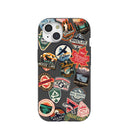 Black Canadian Stickers iPhone 15 Case