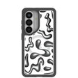 Clear Chrome Doodles Samsung Galaxy S26 Case With Noir Ridge (Magnetic Charging included)