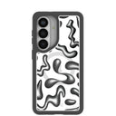 Clear Chrome Doodles Samsung Galaxy S26 Case With Noir Ridge (Magnetic Charging included)