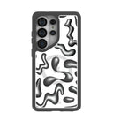 Clear Chrome Doodles Samsung Galaxy S26 Ultra Case With Noir Ridge (Magnetic Charging included)