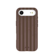 Chocolate Brown Cocoa Stripes iPhone Air Case