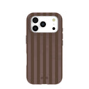 Chocolate Brown Cocoa Stripes iPhone 17 Pro Case