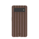 Chocolate Brown Cocoa Stripes Google Pixel 6 Case