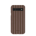 Chocolate Brown Cocoa Stripes Google Pixel 8a Case