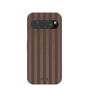 Chocolate Brown Cocoa Stripes Google Pixel 9/9 Pro Case