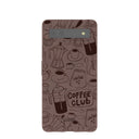 Chocolate Brown Coffee Club Google Pixel 6a Case