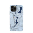Powder Blue Contour Lines iPhone 11 Pro Case