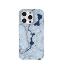 Powder Blue Contour Lines iPhone 16 Pro Case