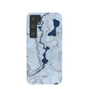 Powder Blue Contour Lines Samsung Galaxy S24+(Plus) Case