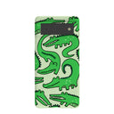 Sage Green Croc a Doodle Google Pixel 6 Case
