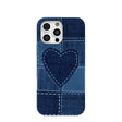 Powder Blue Denim Heart iPhone 16 Pro Max Case
