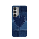 Powder Blue Denim Heart Samsung Galaxy S26 Case