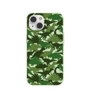 Sage Green Dino Camo iPhone 14 Case