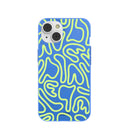 Electric Blue Dizzy Dreams iPhone 14 Case