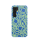 Electric Blue Dizzy Dreams Samsung Galaxy S25 Case