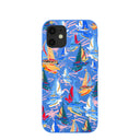 Electric Blue Dockside Dreams iPhone 12 Mini Case