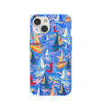 Electric Blue Dockside Dreams iPhone 14 Case