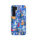 Electric Blue Dockside Dreams Samsung Galaxy S25 Case