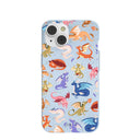 Powder Blue Dragon Cuties iPhone 14 Case