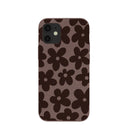 Chocolate Brown Earthy Blooms iPhone 12 Mini Case