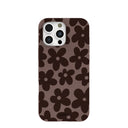 Chocolate Brown Earthy Blooms iPhone 16 Pro Max Case