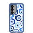 Clear Evil Eye Samsung Galaxy S26 Case With True Blue Ridge (Magnetic Charging included)