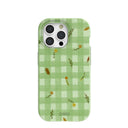 Sage Green Fall Gingham iPhone 15 Pro Case