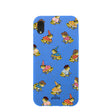 Electric Blue Fancy Frogs iPhone XR Case