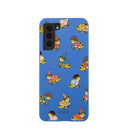 Electric Blue Fancy Frogs Samsung Galaxy S21 Case