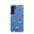 Electric Blue Fancy Frogs Samsung Galaxy S22 Case