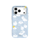 Powder Blue Fluffy Flower iPhone 17 Pro Case