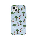 Powder Blue Gardening Girl iPhone 15 Case