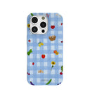 Powder Blue Gingham Farmhouse iPhone 16 Pro Case